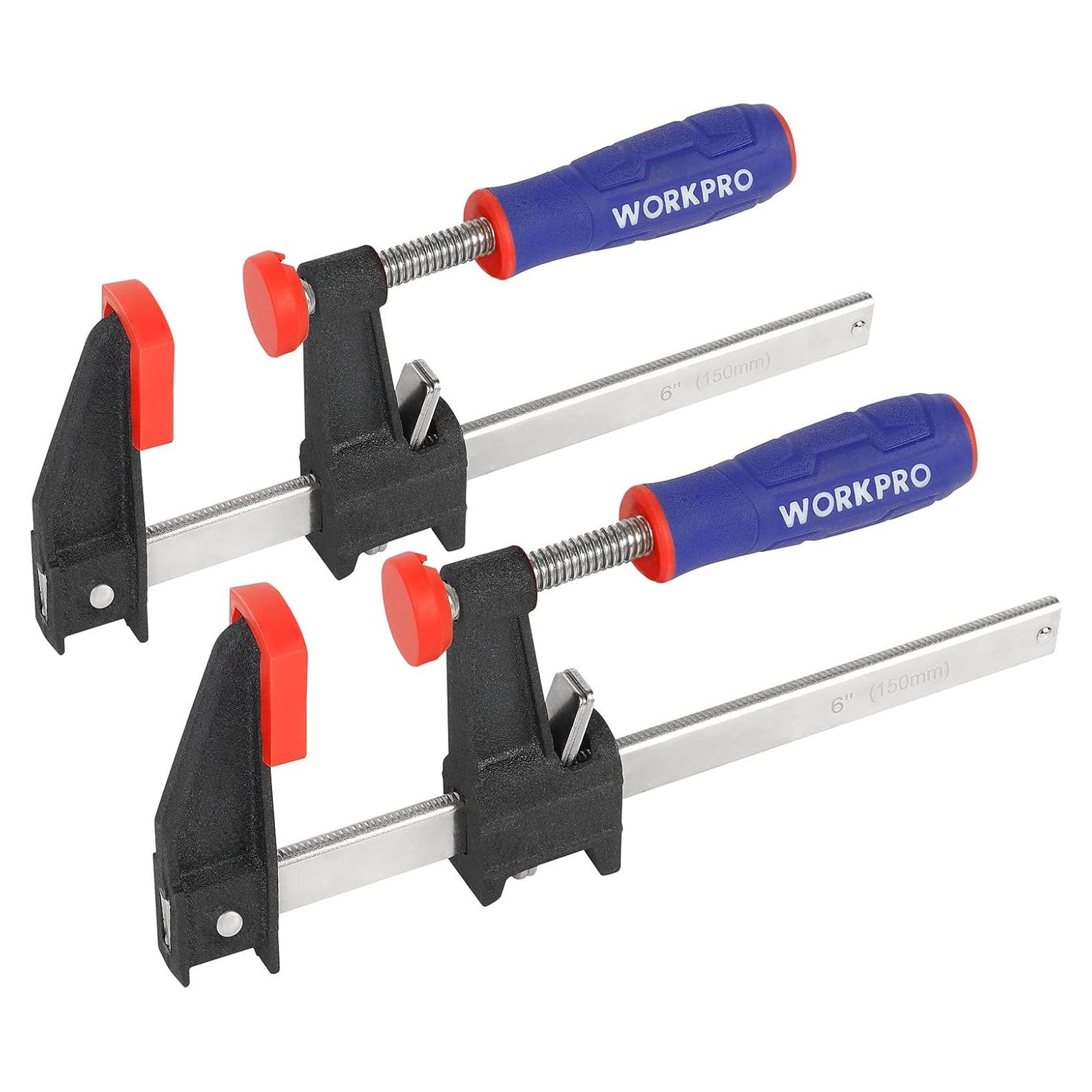 WORKPRO Juego de Abrazaderas de Acero 6" 2-pack 600 lbs
