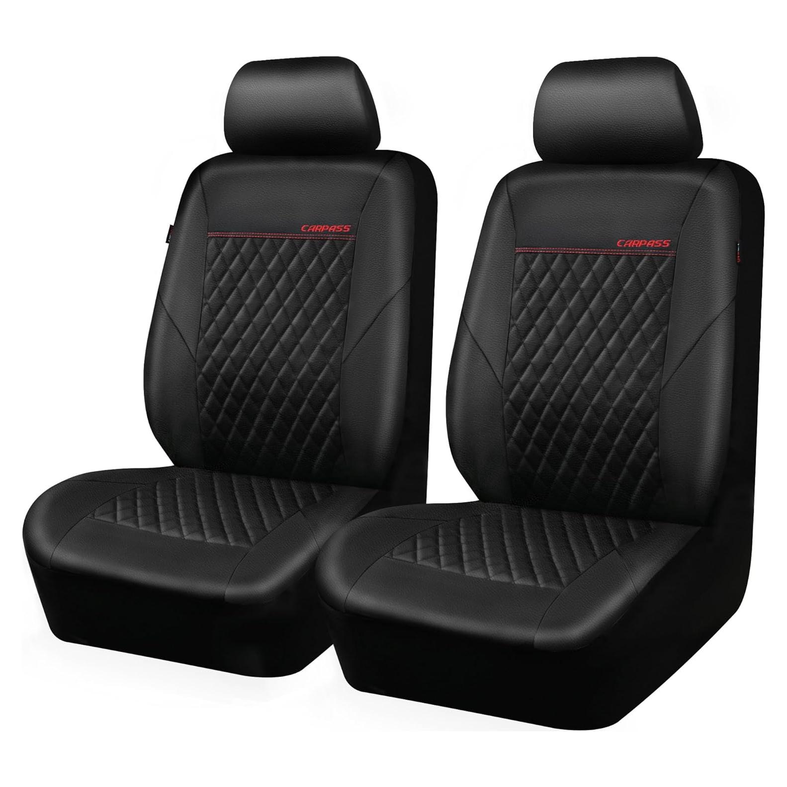 Funda de Asiento de Cuero CAR PASS ZT618PU-BK1L2 Negra Universal
