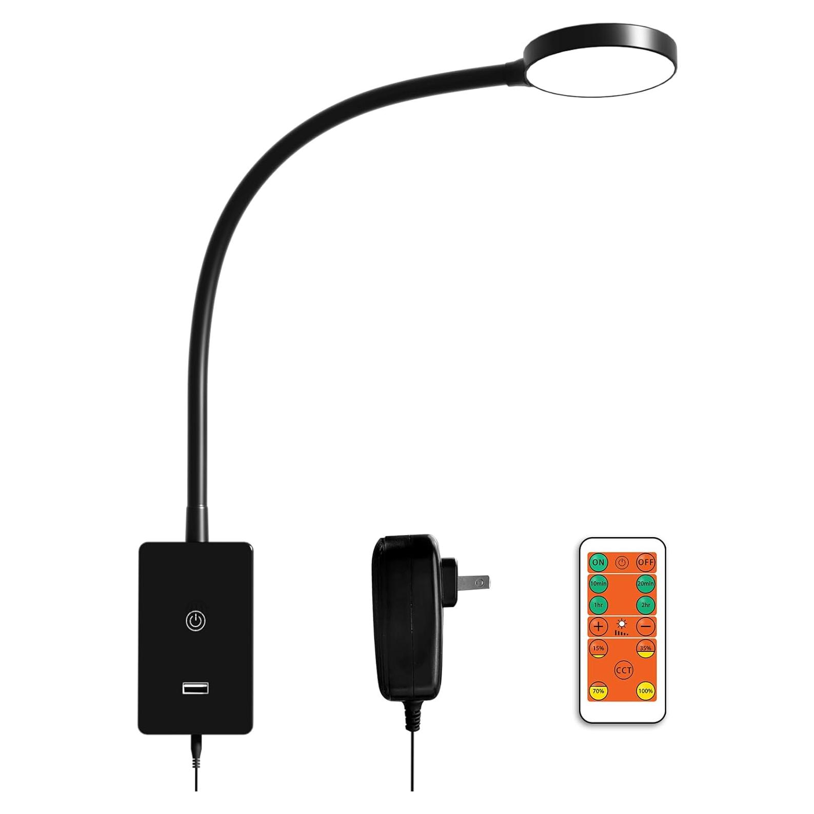 Luz de Lectura Montada en Pared LED ENUOTEK 5W 500Lm Control Remoto