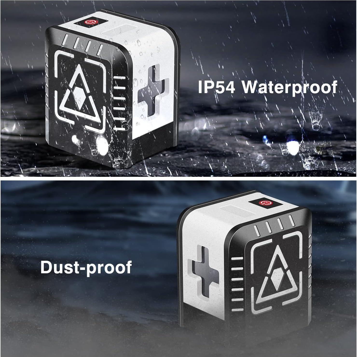 Nivel Láser Autonivelante LEERCHUANG Rojo 360° con Base Magnética