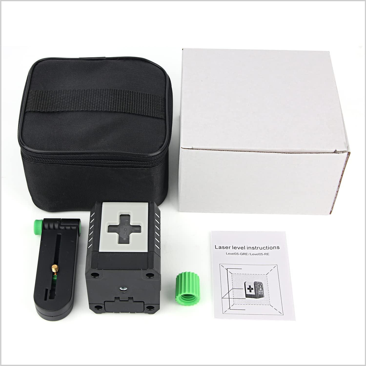 Nivel Láser Autonivelante LEERCHUANG Rojo 360° con Base Magnética