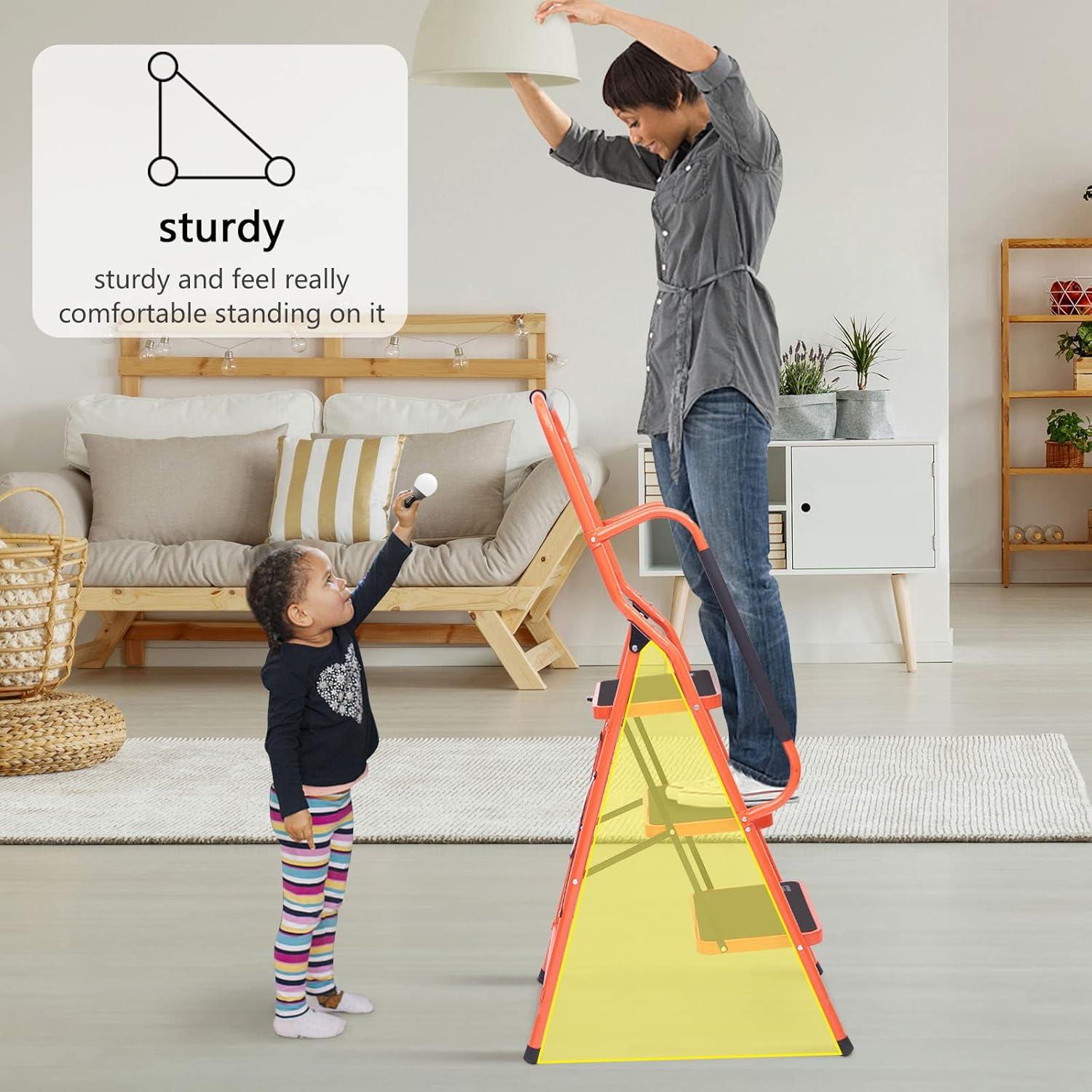 Escalera Plegable LUISLADDERS 3 Peldaños Antideslizante