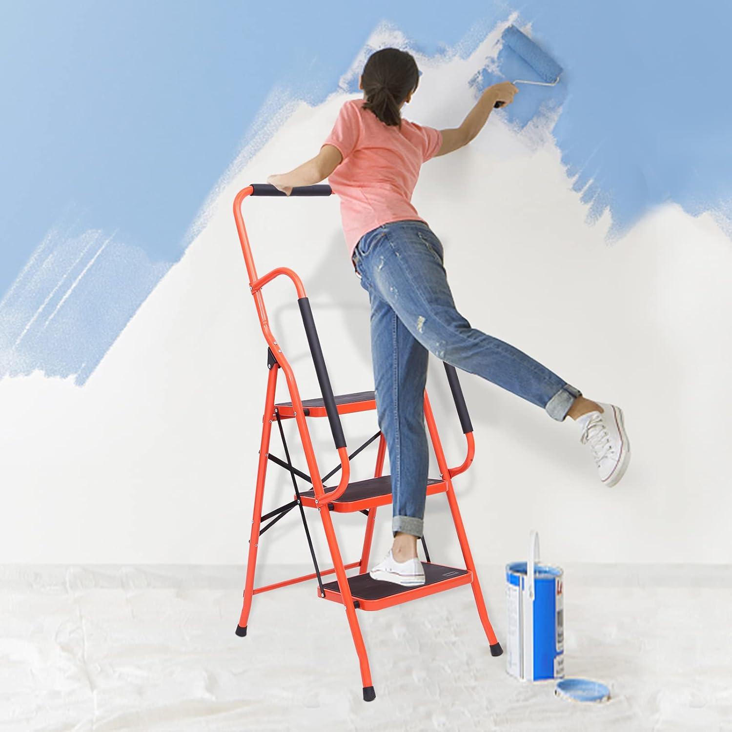 Escalera Plegable LUISLADDERS 3 Peldaños Antideslizante