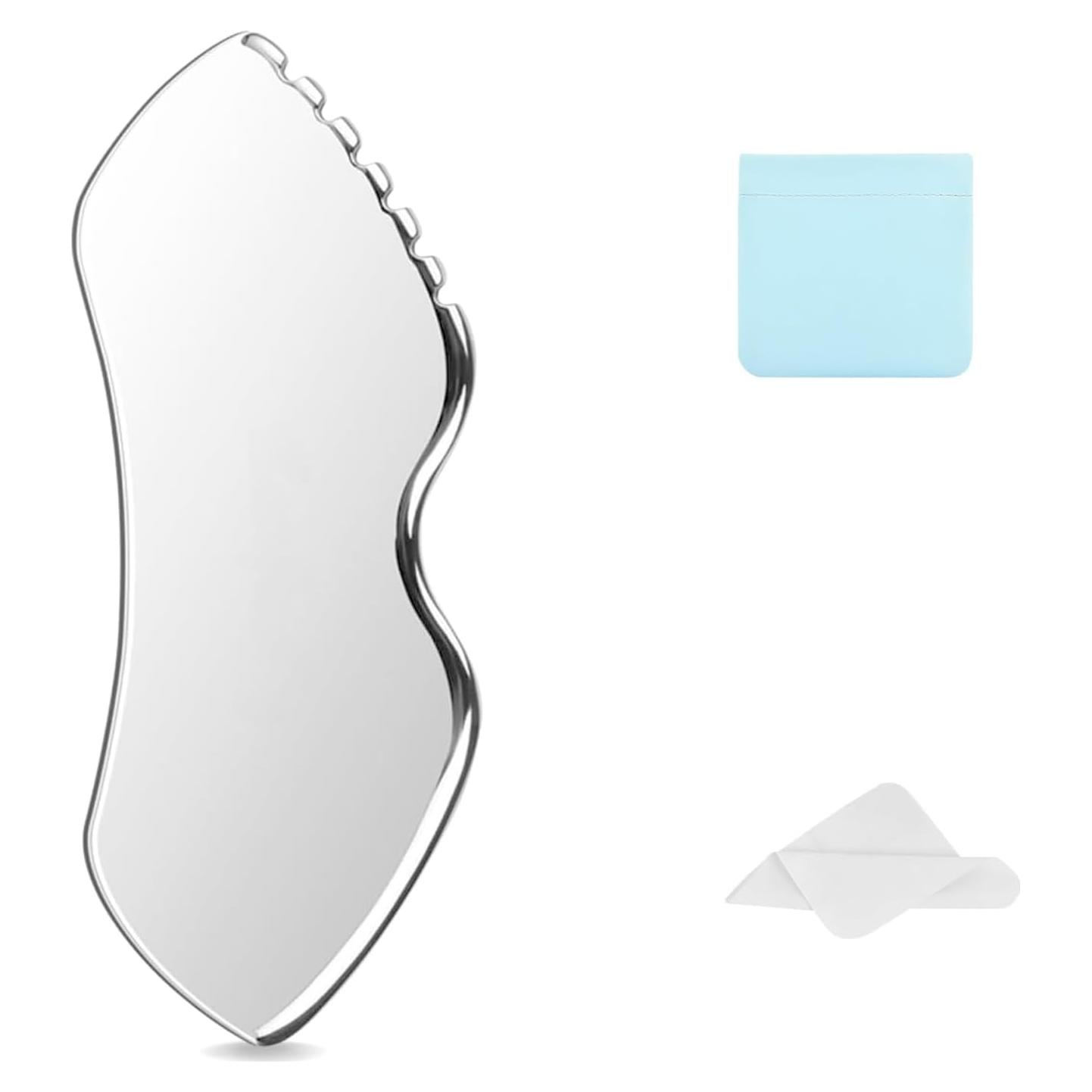 Herramienta Gua Sha de Acero Inoxidable ZminRN - Masaje Facial