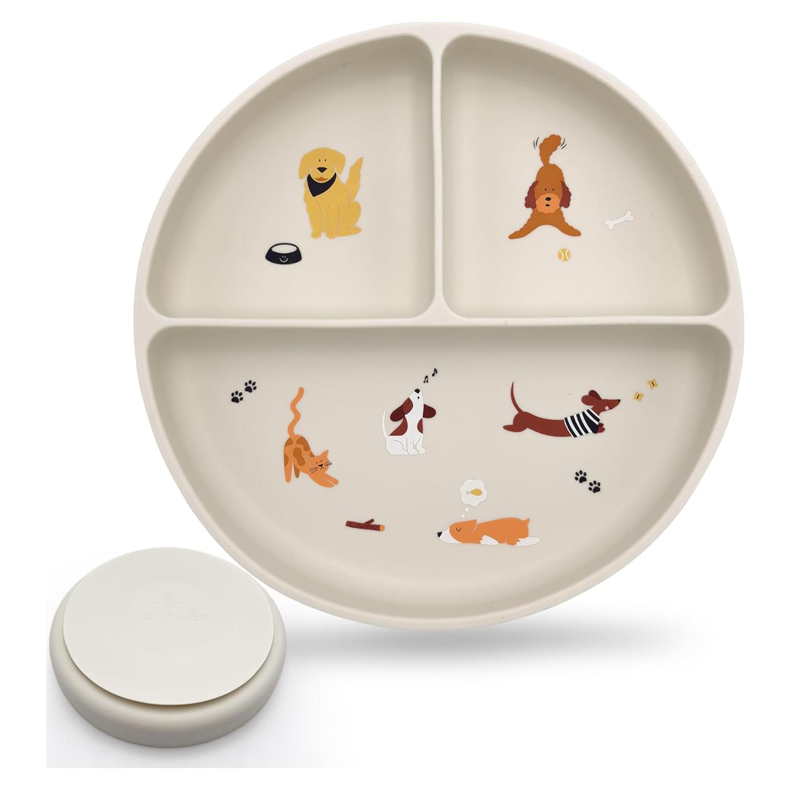 Plato de Silicona Antideslizante Studio Merveille Beige 18.4cm