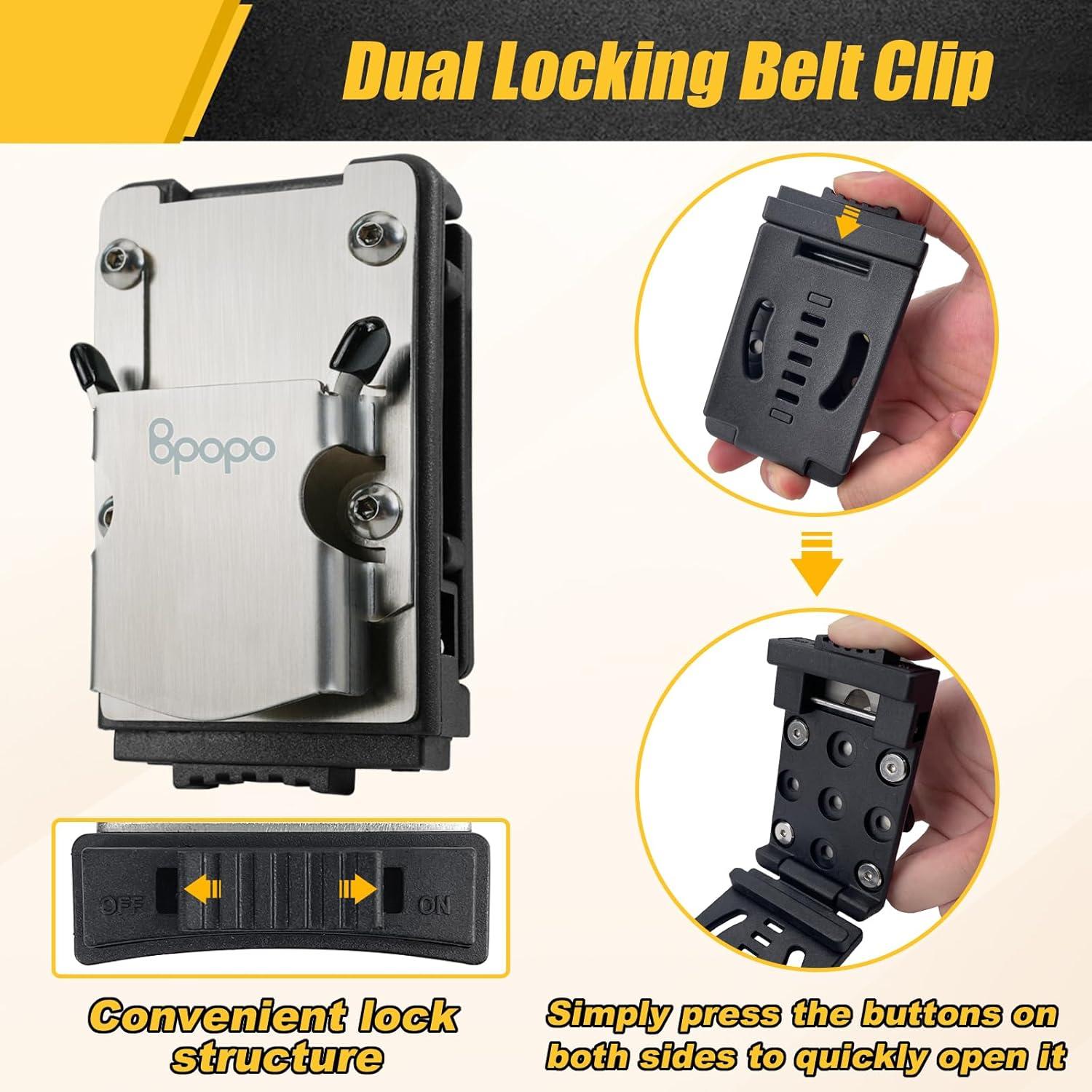 Clip de Cintura BPOPO para Taladro Inalámbrico, Ajustable