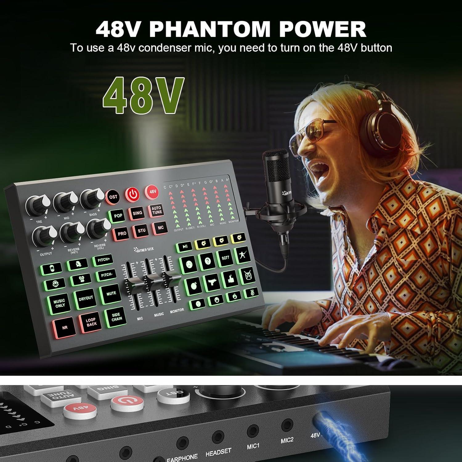 Equipo de Podcast para 2 Personas - Mezclador DJ MHS134