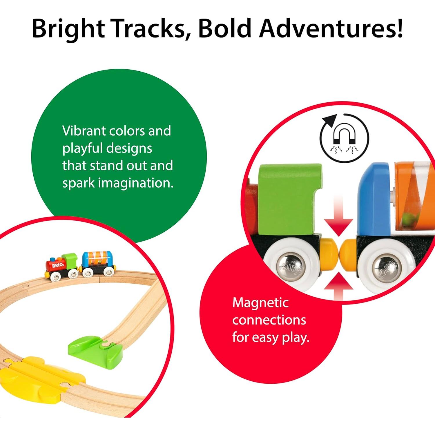 Juego de Tren de Madera BRIO - Mi Primer Ferrocarril 18 Piezas