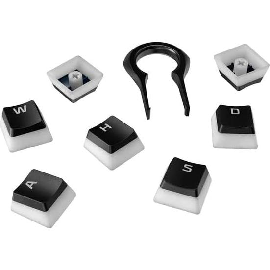HyperX Pudding Keycaps - Juego de 104 Teclas PBT Negro