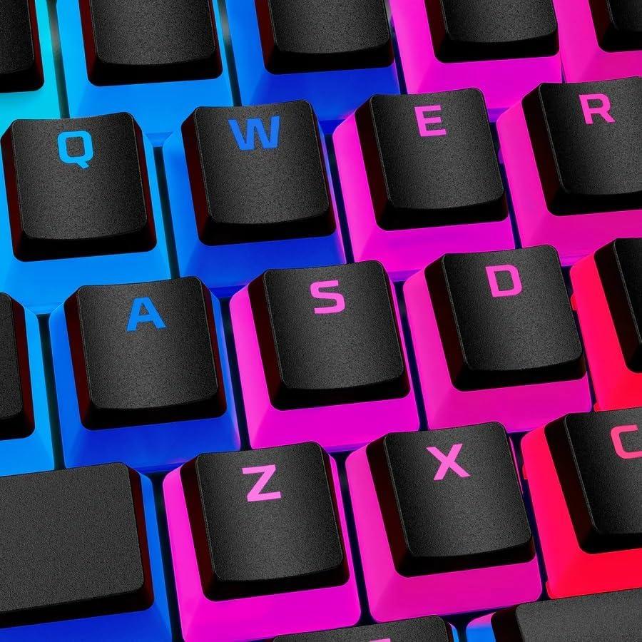 HyperX Pudding Keycaps - Juego de 104 Teclas PBT Negro