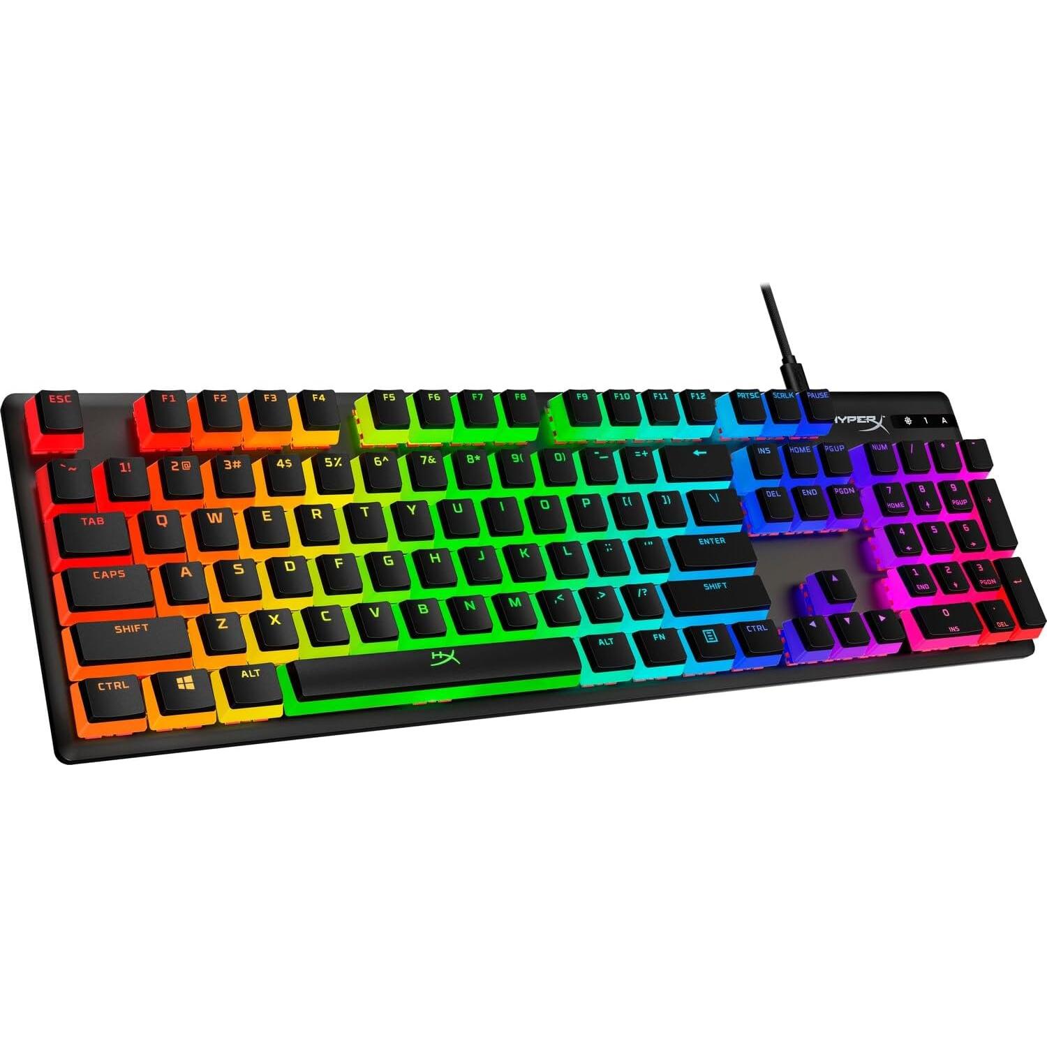HyperX Pudding Keycaps - Juego de 104 Teclas PBT Negro