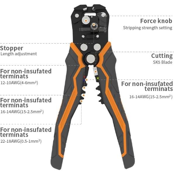 Desforrador Automático de Cables TULEDE 3 en 1 20.32 cm