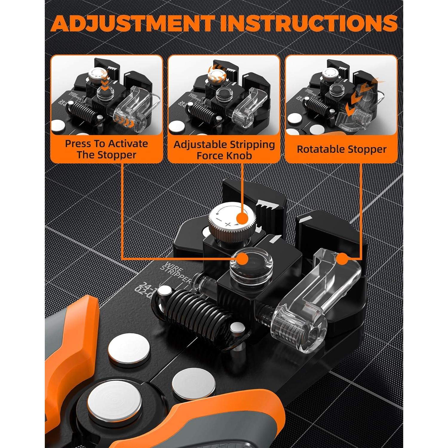 Desforrador Automático de Cables TULEDE 3 en 1 20.32 cm