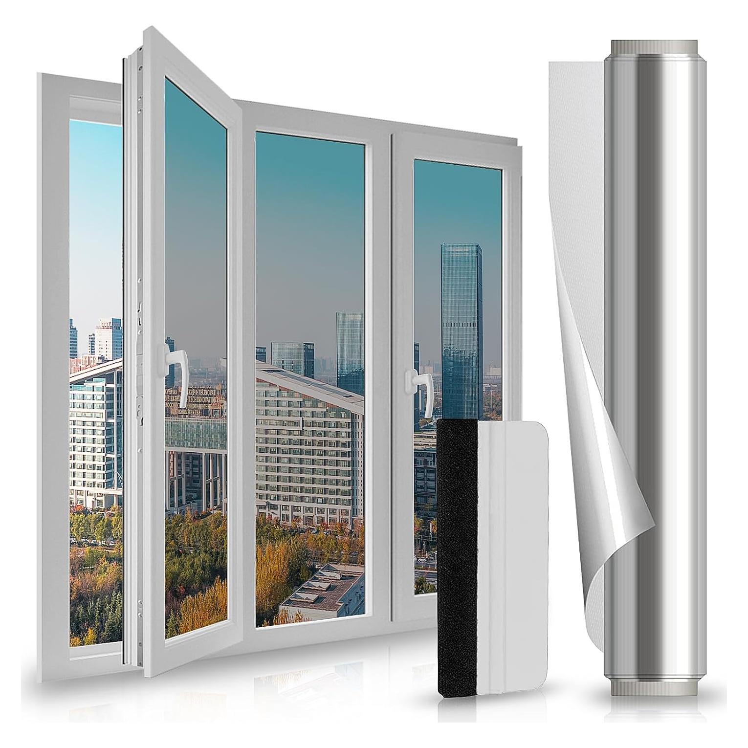 Película de Privacidad LULUETPUE 44.5x200cm Reflectante UV