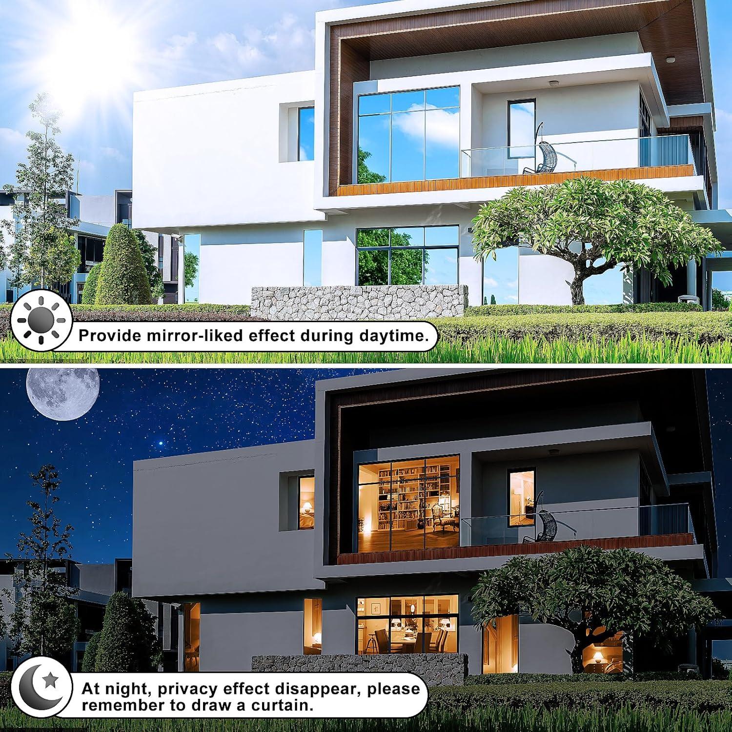 Película de Privacidad LULUETPUE 44.5x200cm Reflectante UV