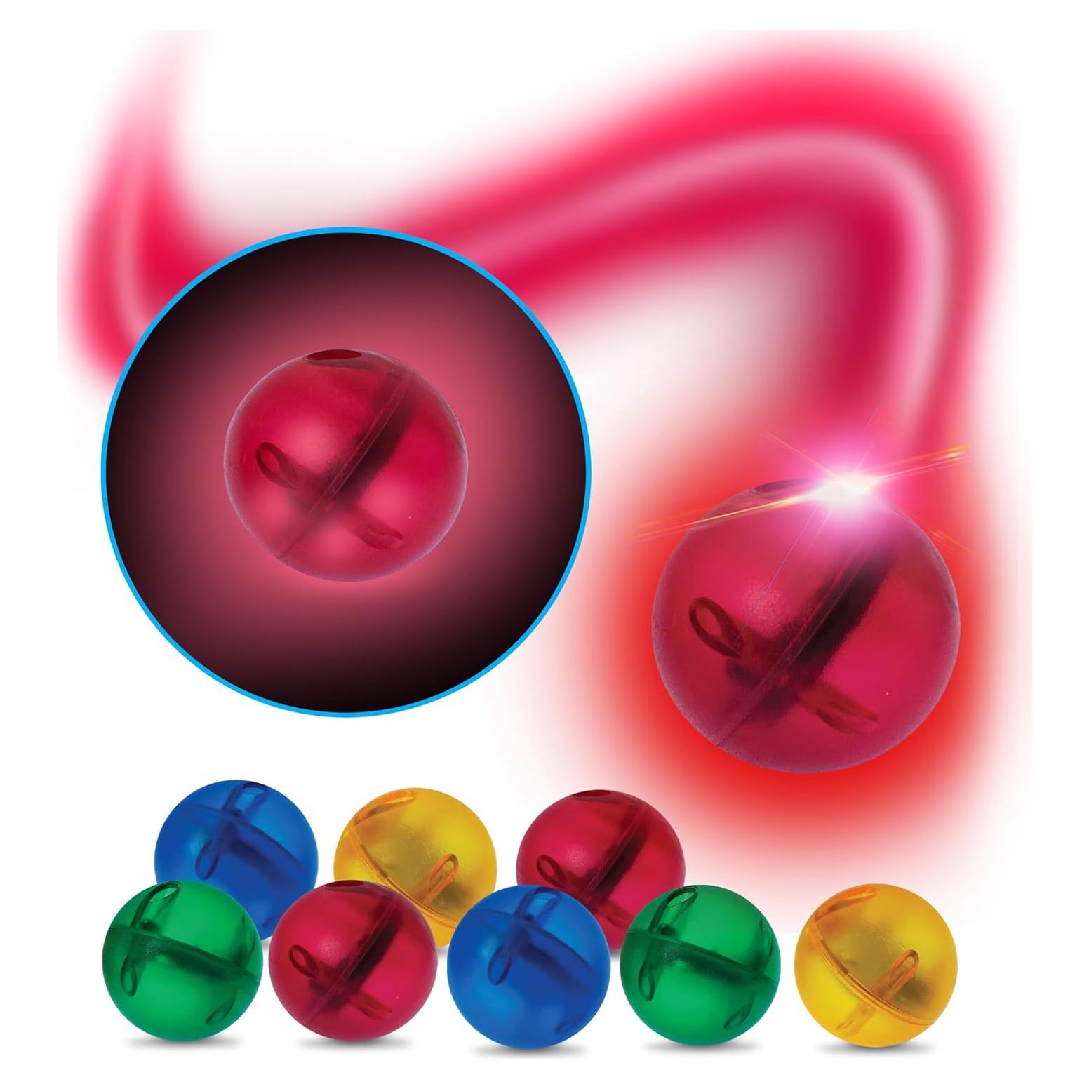 PicassoTiles 8pc Canicas LED Brillantes Activadas por Movimiento