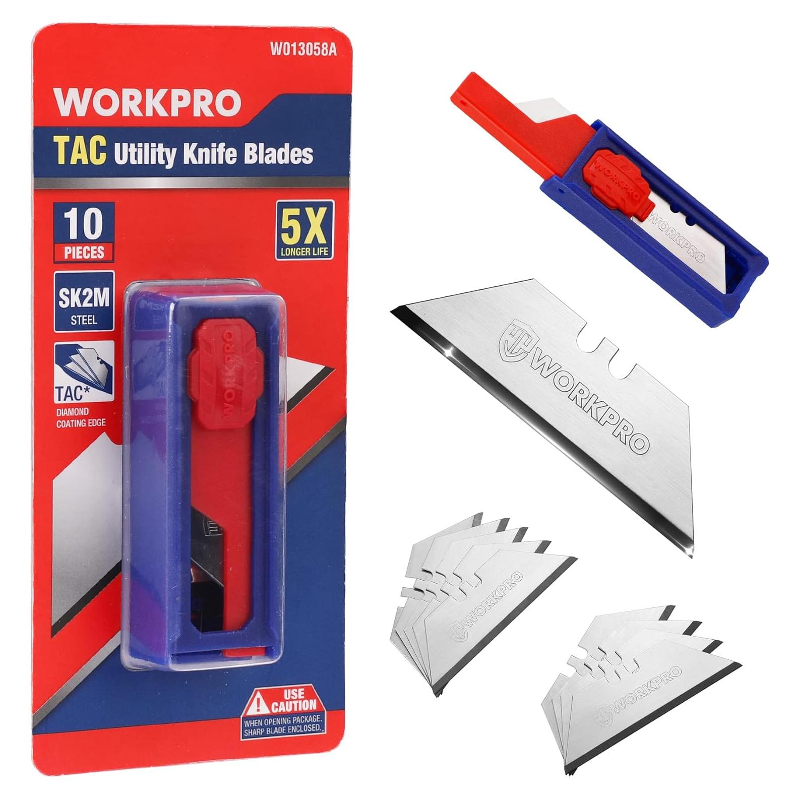 Cortador Utilitario WORKPRO con 10 Hojas Recubiertas de Diamante
