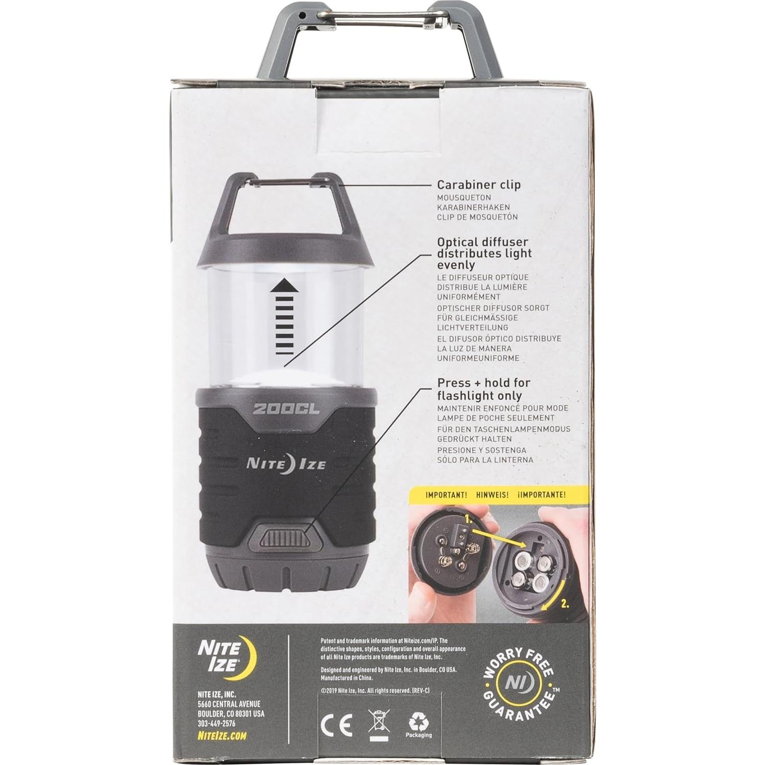 Linterna LED Plegable Nite Ize Radiant 200 Lúmenes Camping