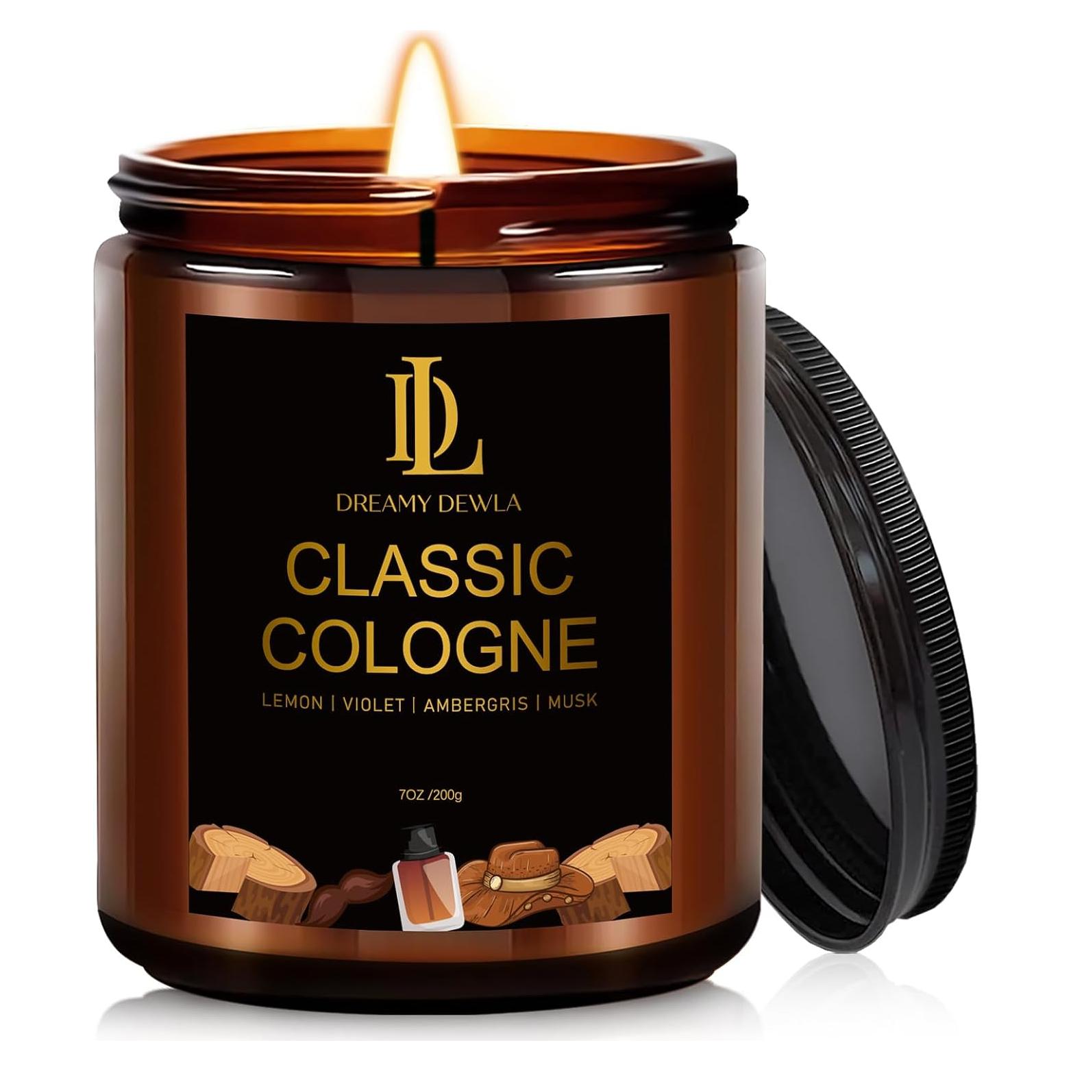 Vela Aromática de Soja Colonia Clásica 198g - Regalo Hombre