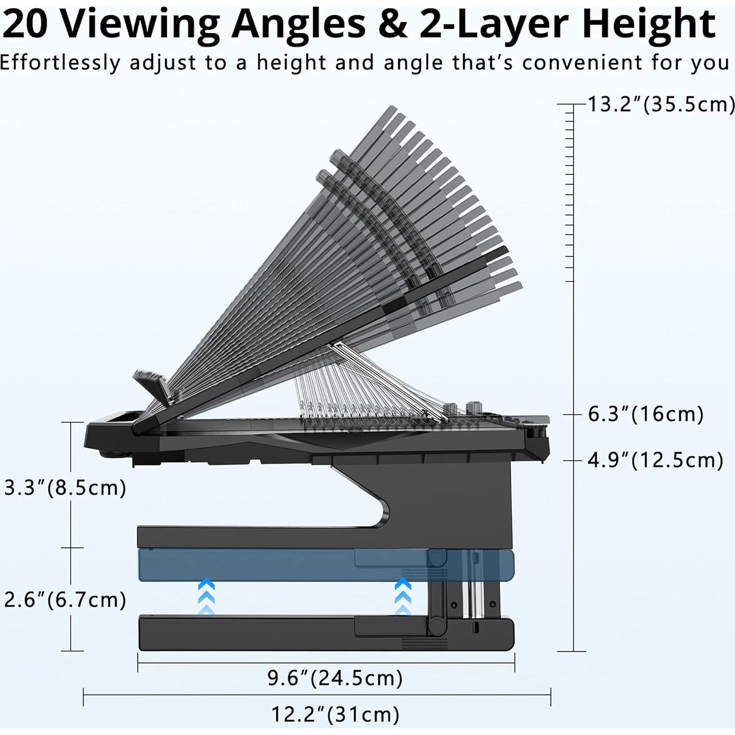 Soporte para Laptop AboveTEK LS-58B Ajustable 20 Ángulos 10-17"