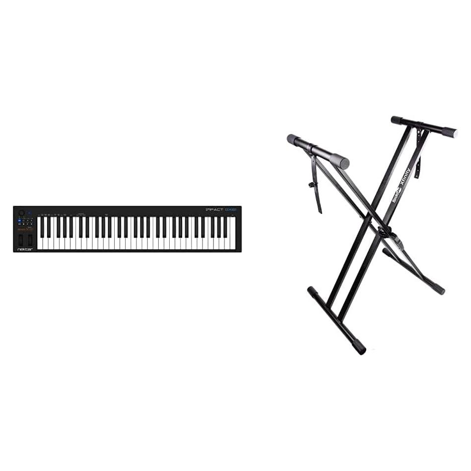 Controlador MIDI Nektar GX61 61 Teclas + Soporte Doble-X RockJam