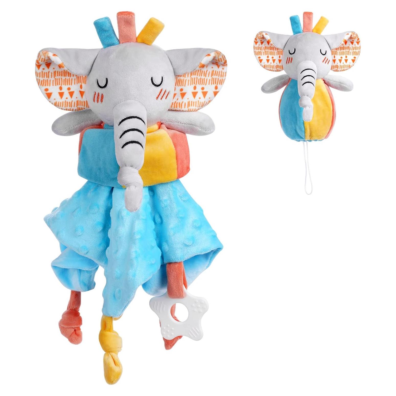 Manta de Seguridad para Bebé Vicloon Elefante 31x31 cm Azul