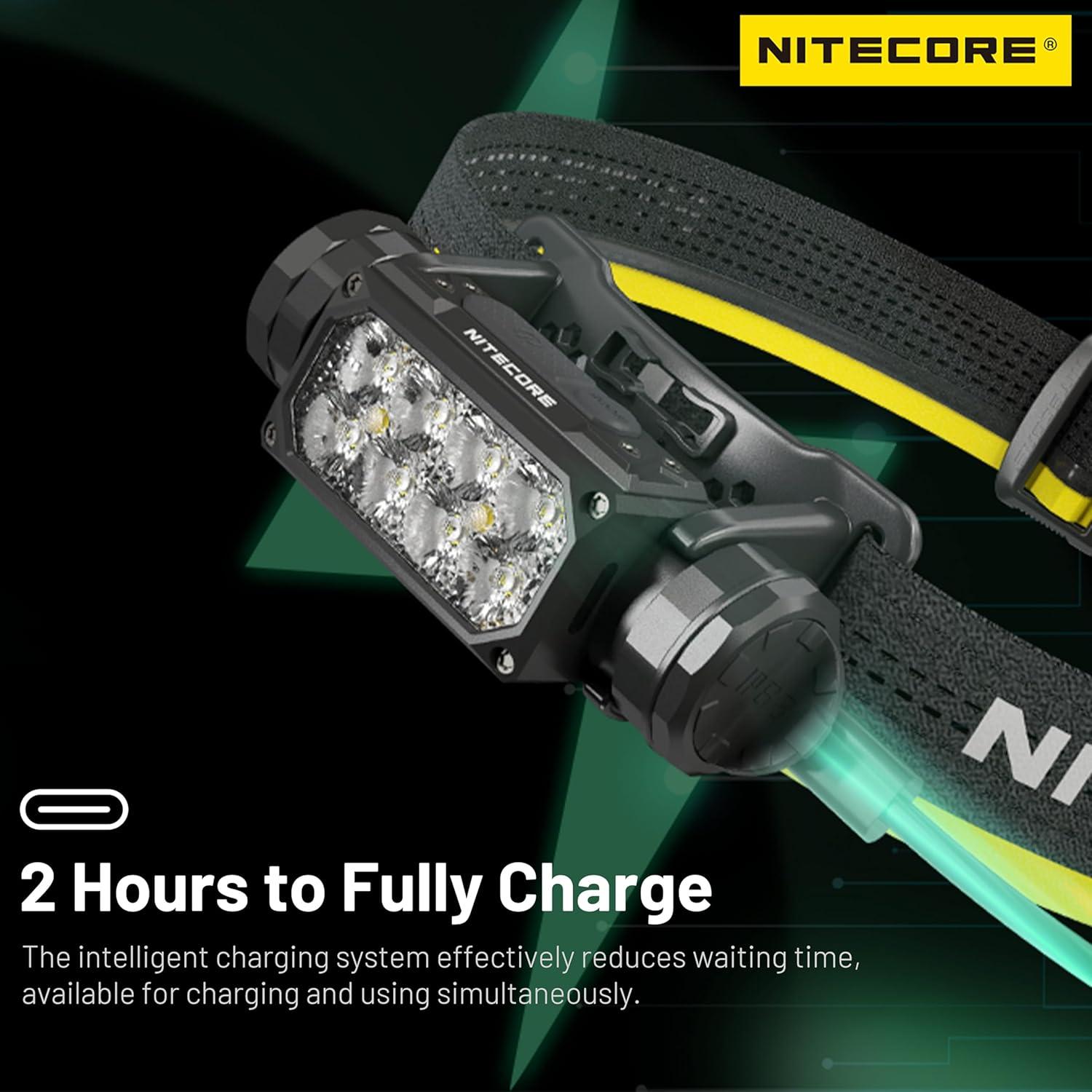 Linterna Frontal Nitecore HC65 UHE 2000 Lúmenes Recargable