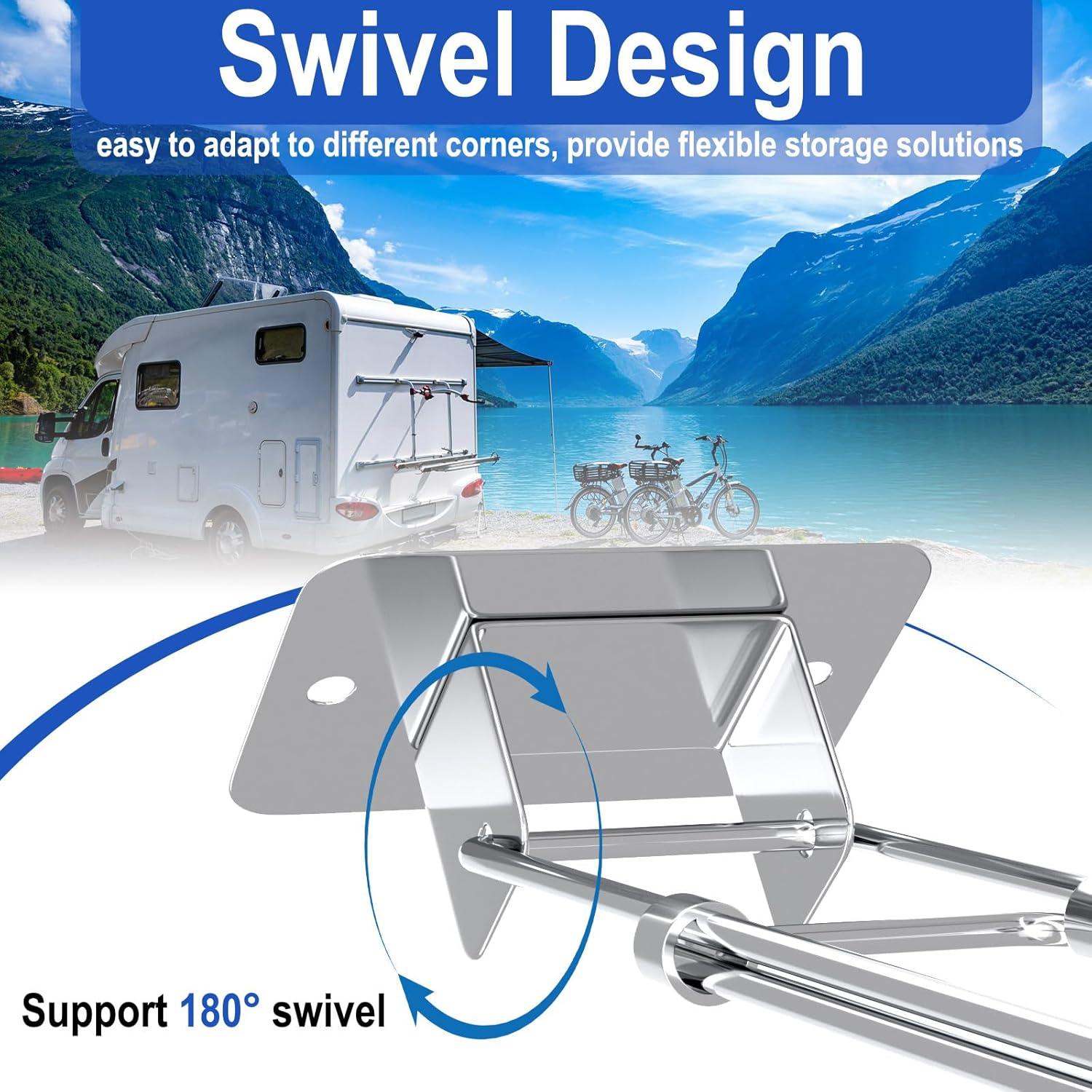 Barra de Almacenamiento de Esquina de Ducha RV BFXM Ajustable 19-34 cm