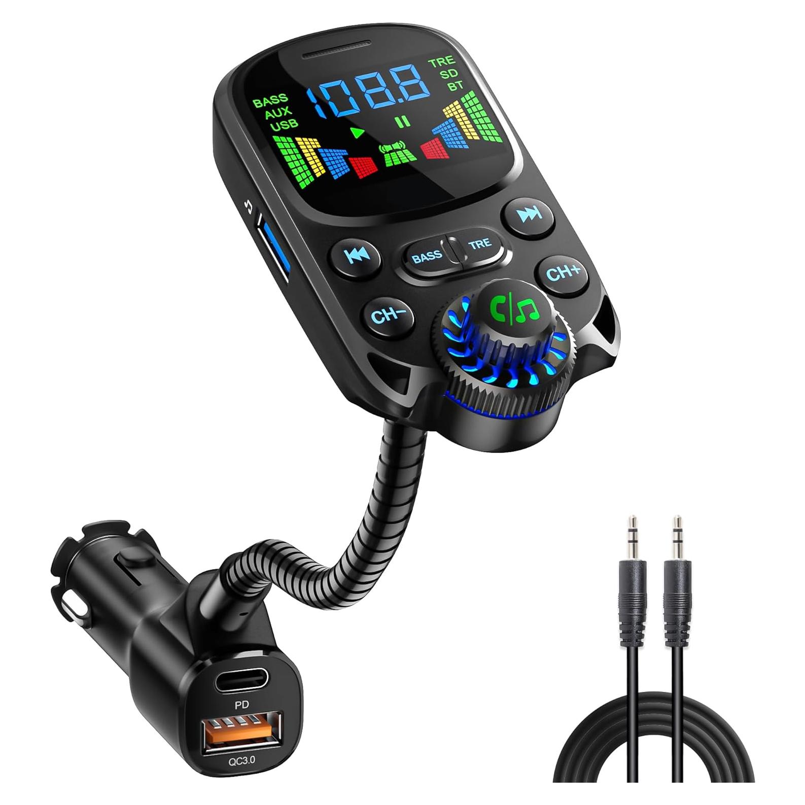 Transmisor FM Bluetooth 5.3 SOARUN PD30W Carga Rápida USB