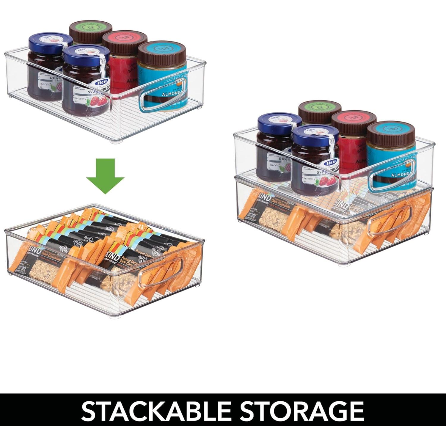 Contenedor Apilable iDesign Linus 25,4x20,3x7,6cm Transparente