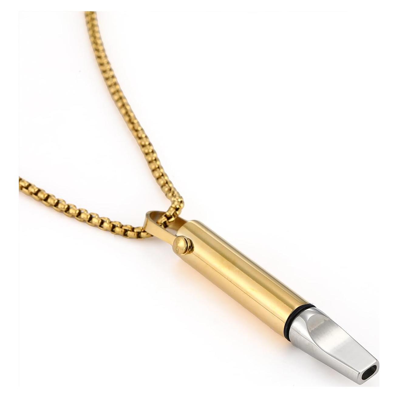 Collar de Respiración Consciente Acero Inoxidable Oro