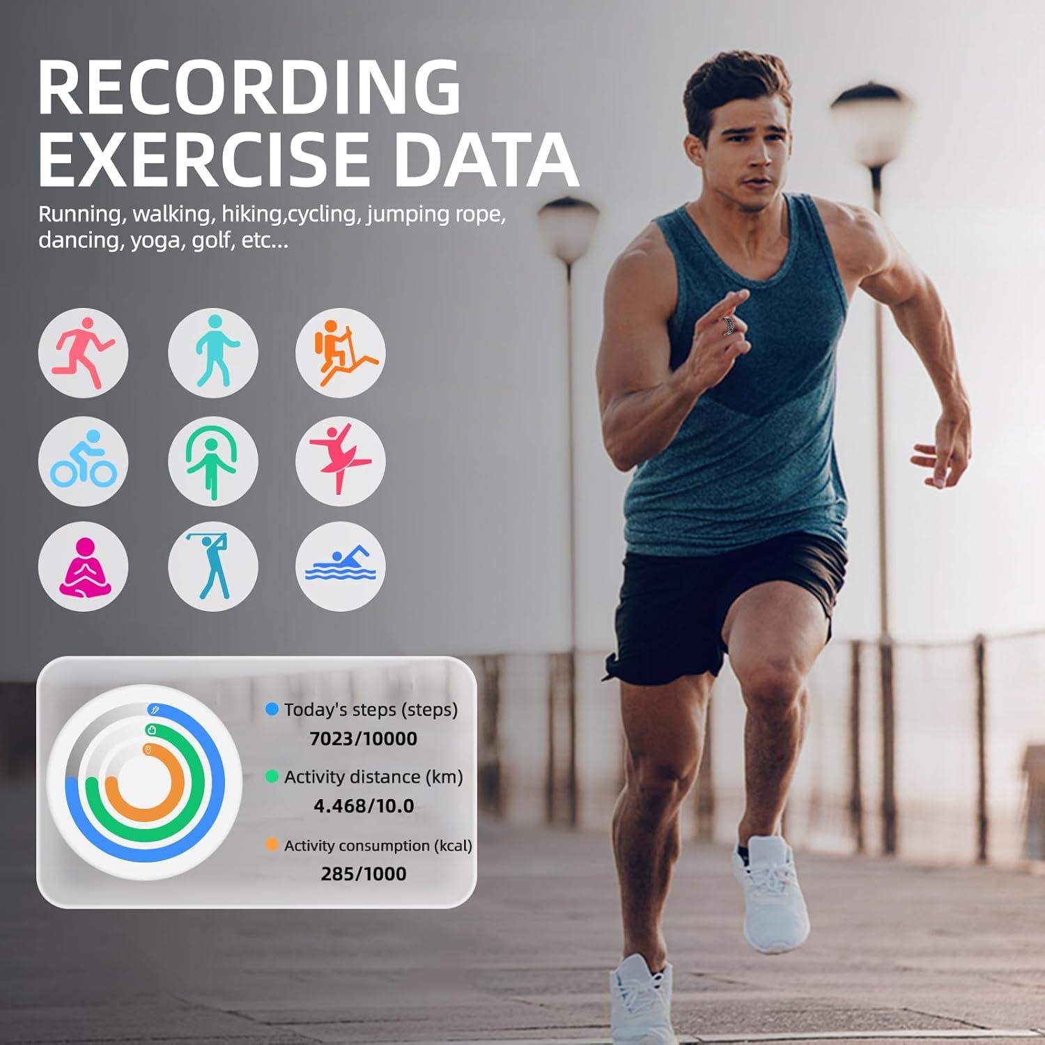 Anillo Inteligente UouNeaCo R11 Negro - Monitoreo Salud 24/7