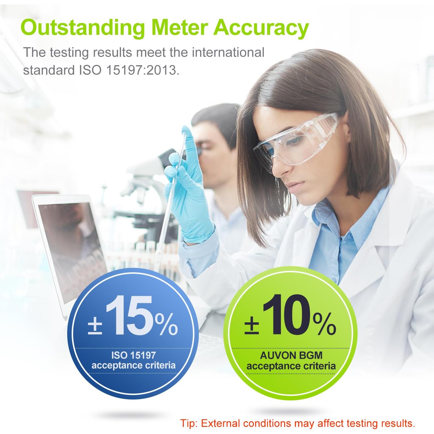 Kit de Monitor de Glucosa AUVON DS-W con 50 Tiras y Lancetas