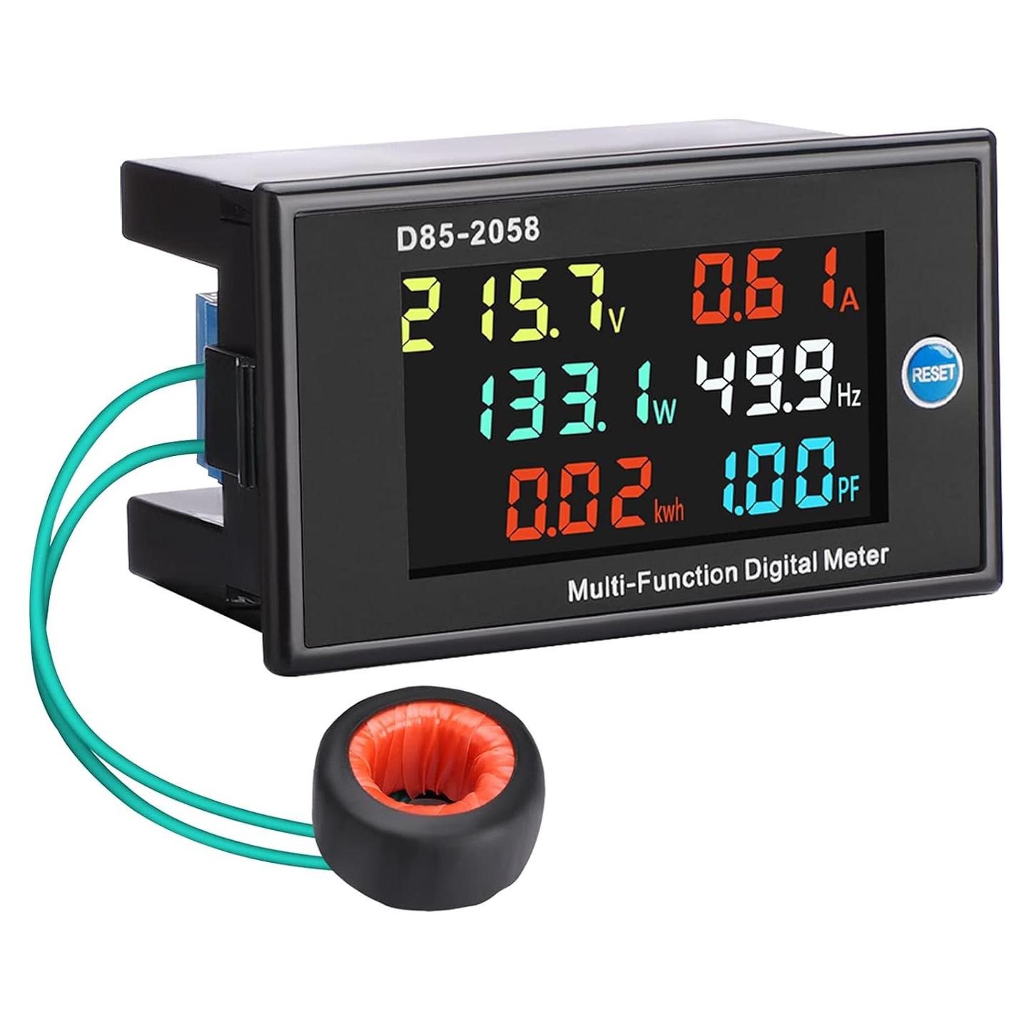 Multímetro AC DROK 6-en-1 40-300V 100A Pantalla LCD HD