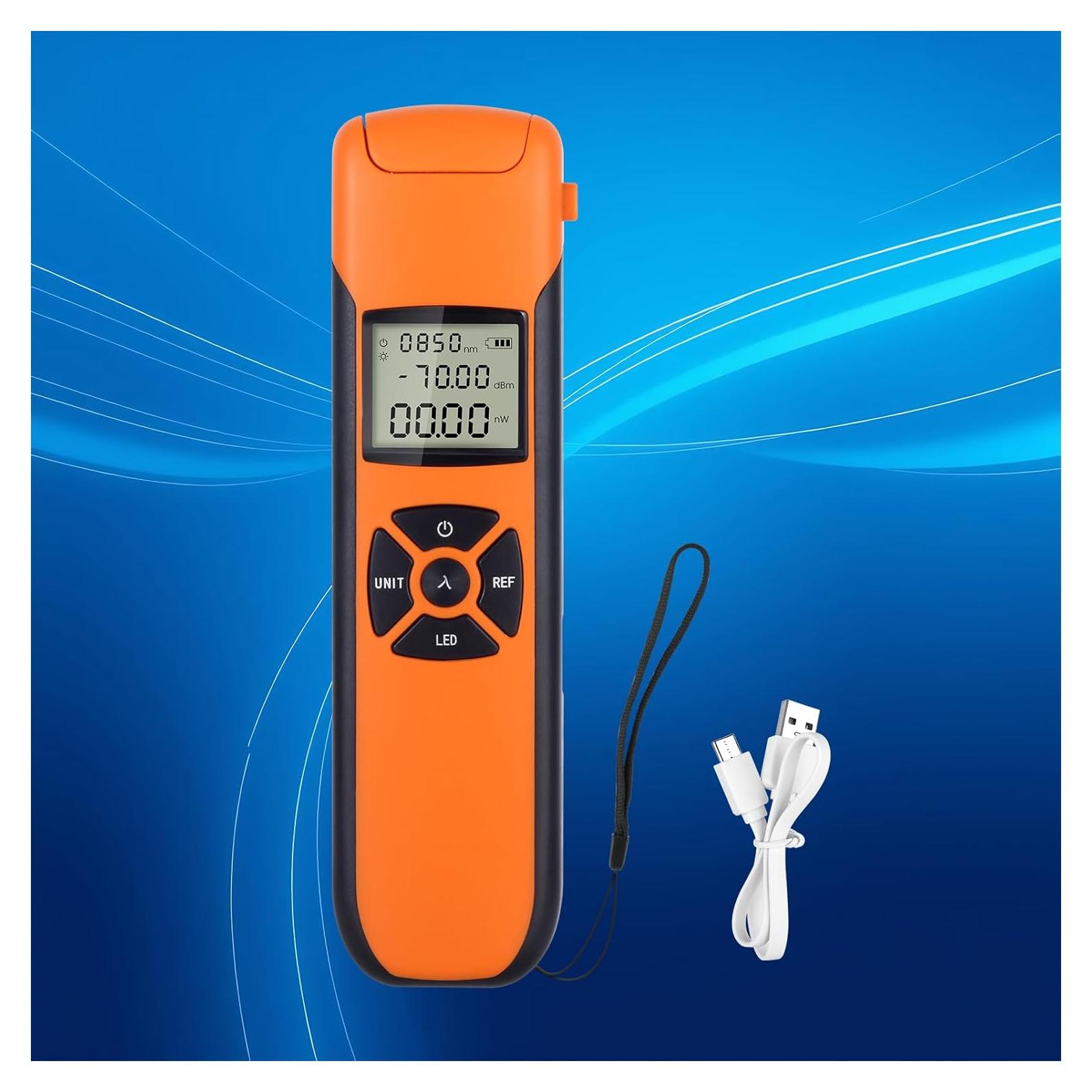 Medidor de Potencia Óptica Recargable fyboptwu -70 a +10 dBm