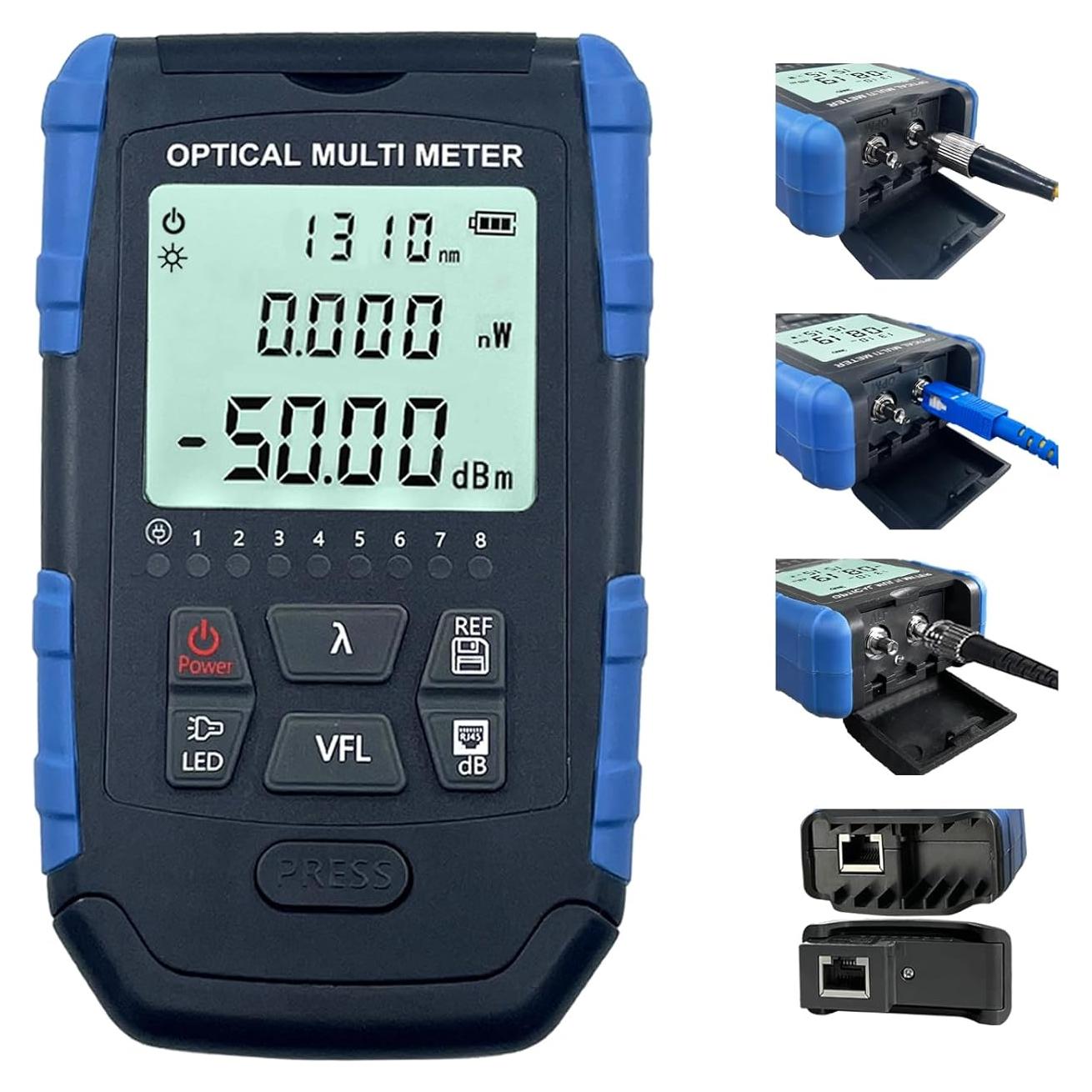 Probador de Cable de Fibra Óptica 5-en-1 Groword - Medidor Portátil