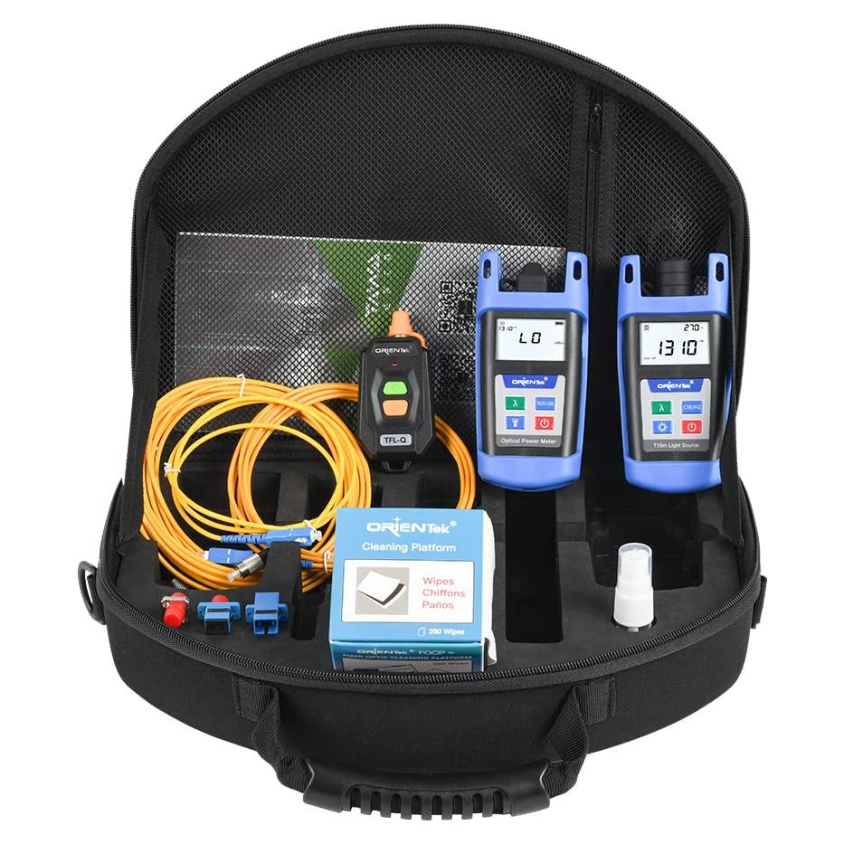 Kit de Herramientas FTTH Orientek TLT-7E Medidor de Potencia Óptica
