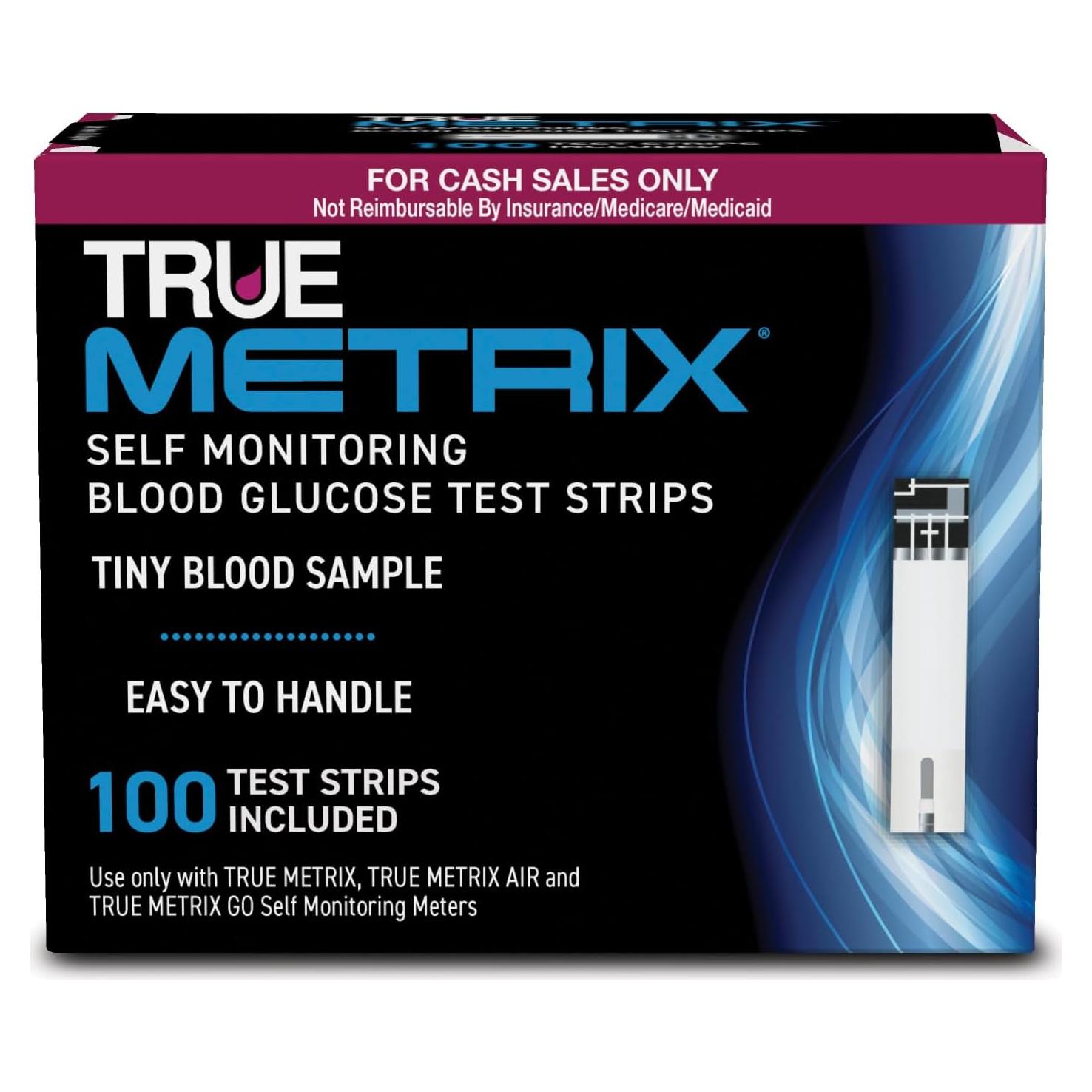 Tiras de Prueba de Glucosa True Metrix - 100 Unidades