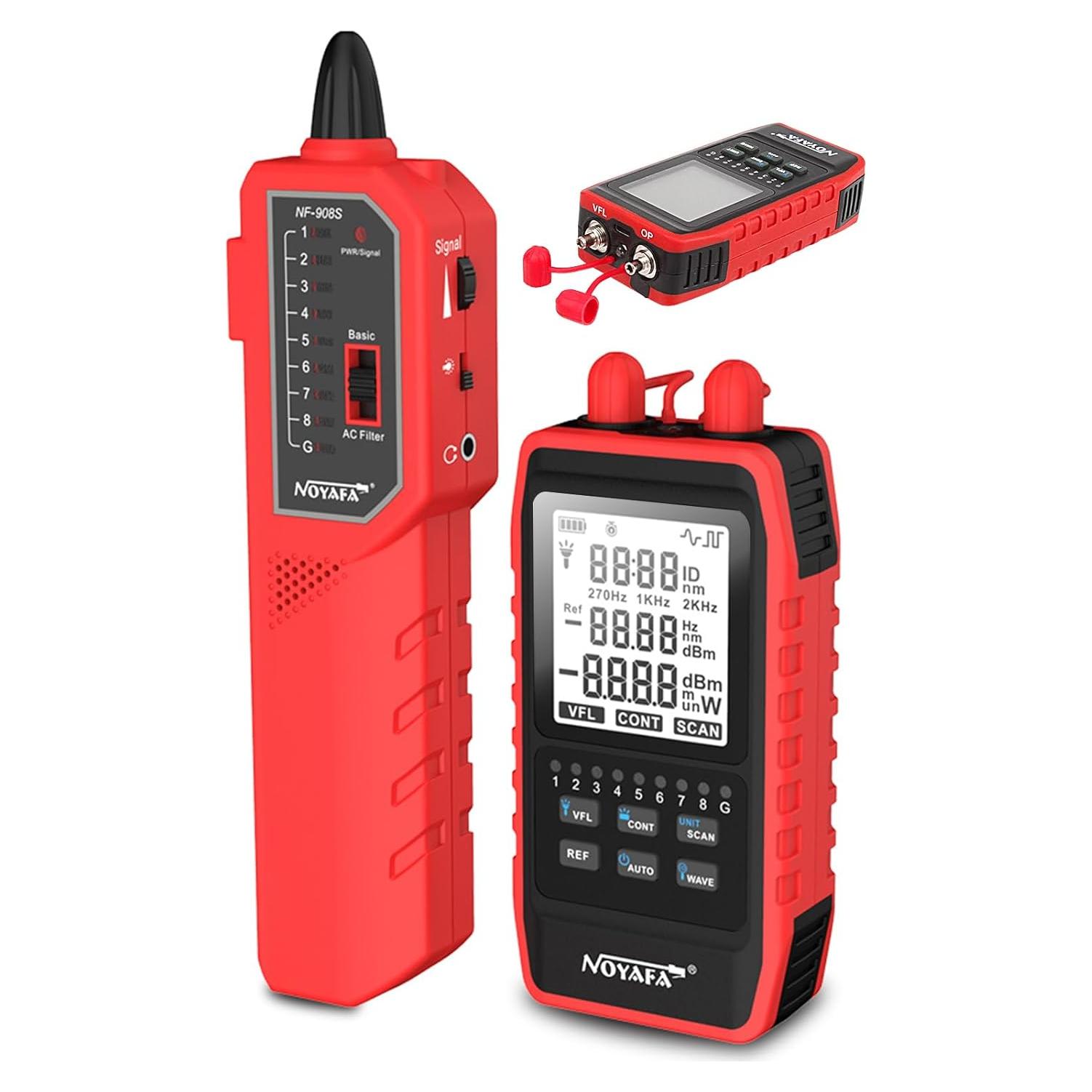 Probador de Fibra Óptica NOYAFA NF-908S con Medidor de Potencia