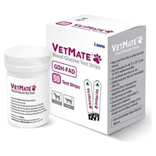 Tiras de Prueba para Diabetes VetMate - 50 Unidades para Mascotas