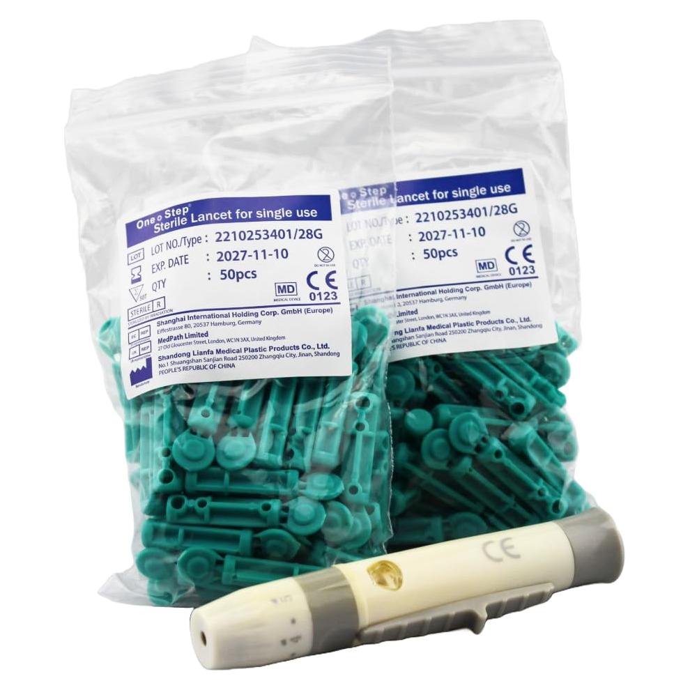 Dispositivo de Punción One Step con 100 Lancetas 28G