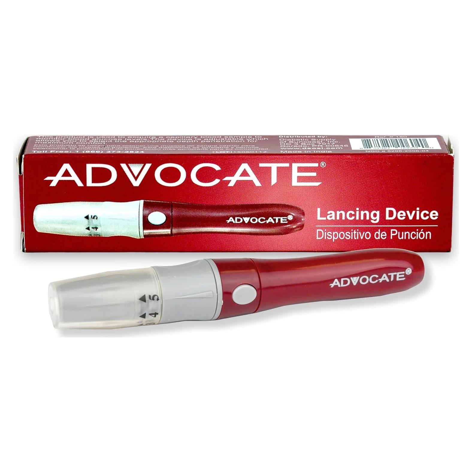 Dispositivo de Punción Advocate para Diabetes - Lanceta Ajustable