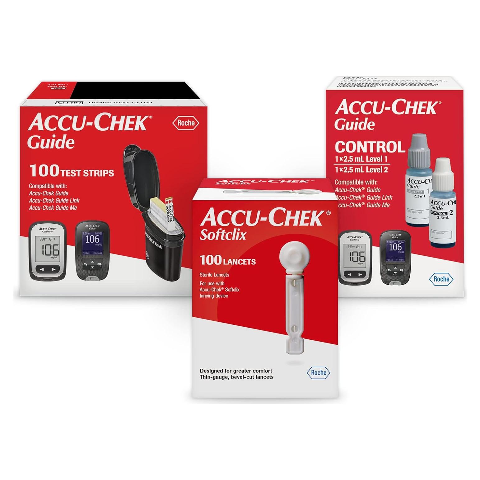 Kit de Monitoreo de Glucosa Accu-Chek Softclix - 100 Lancetas y Tiras