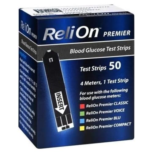 Tiras de Prueba de Glucosa Relion 50 Unidades - Kit de Monitoreo