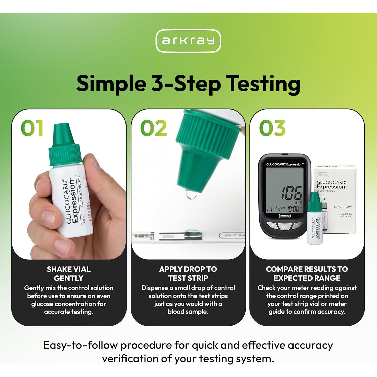 Solución de Control Glucocard Expression Arkray Nivel 1 2.5ml
