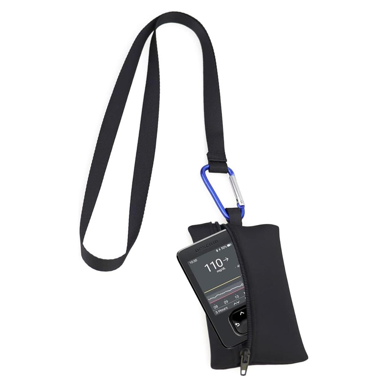 Funda protectora para receptor Dexcom G7 con cordón y gancho