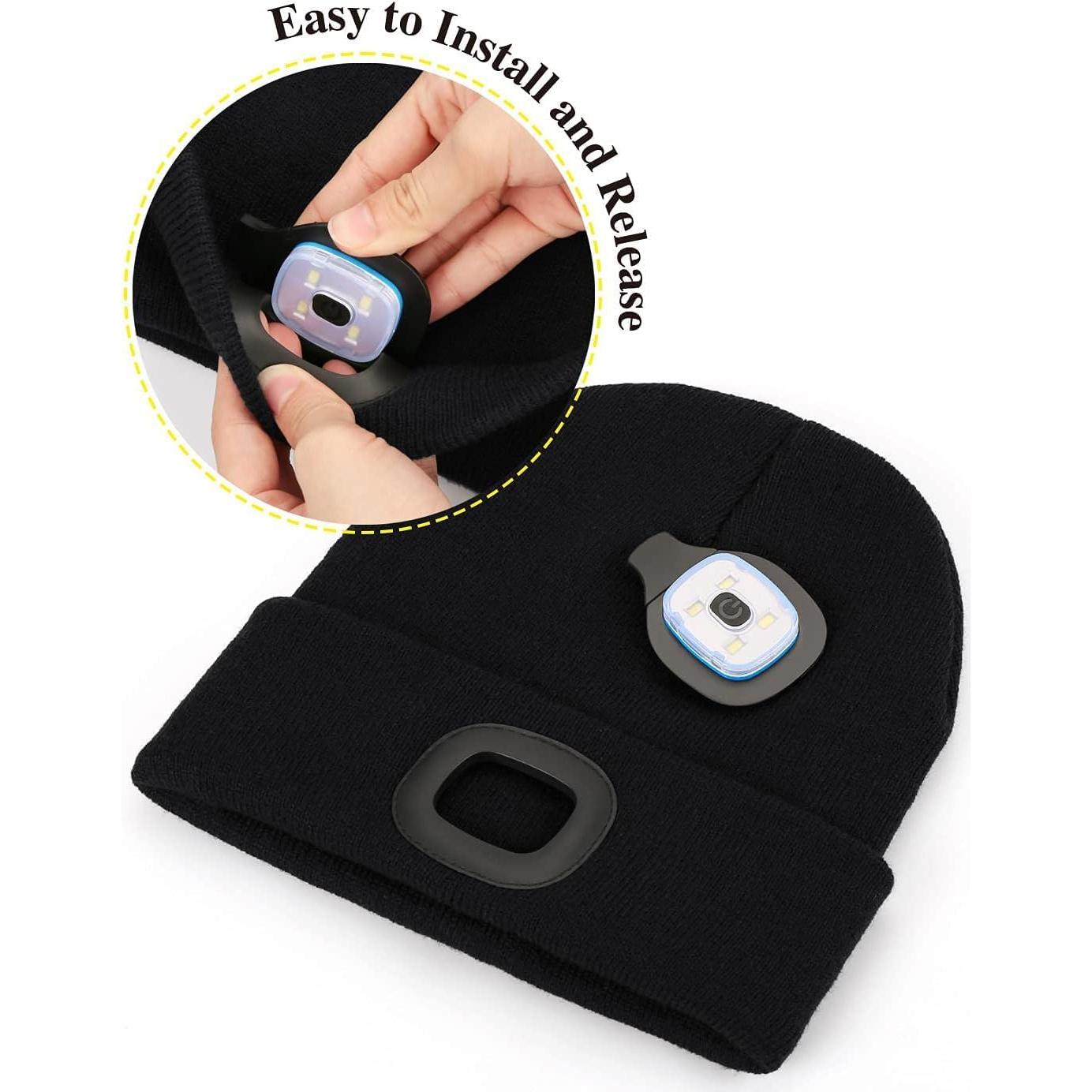 Gorro LED Unisex MELASA con Luz Recargable USB - Invierno