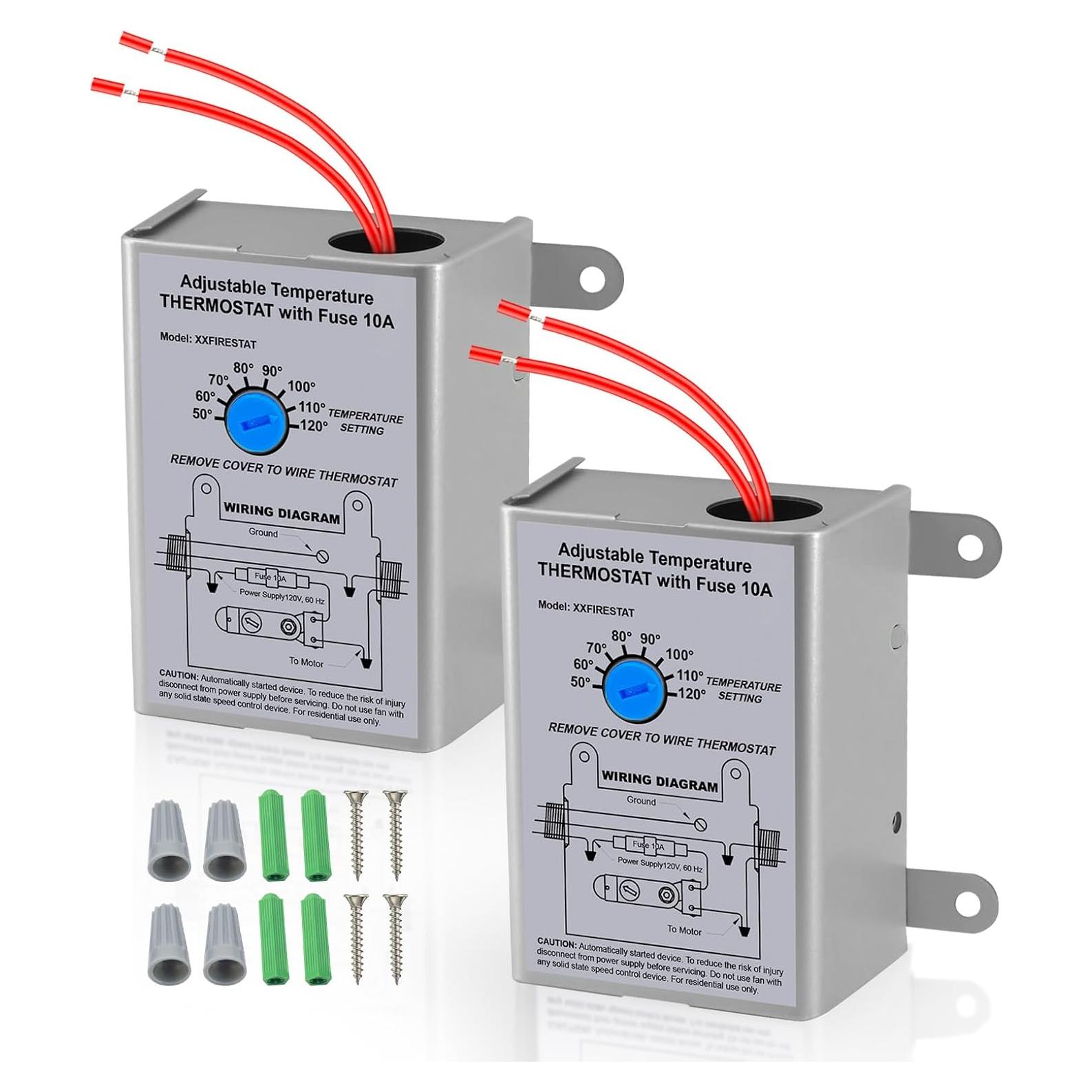 Termostatos Programables Folosem 58033 - Paquete de 2, 10A