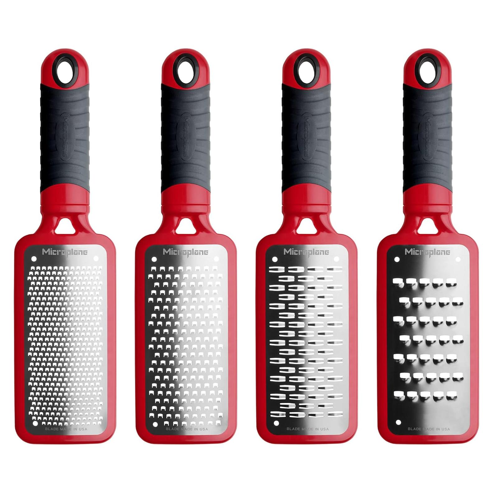 Juego de Ralladores Microplane Home Series 4 Piezas - Rojo