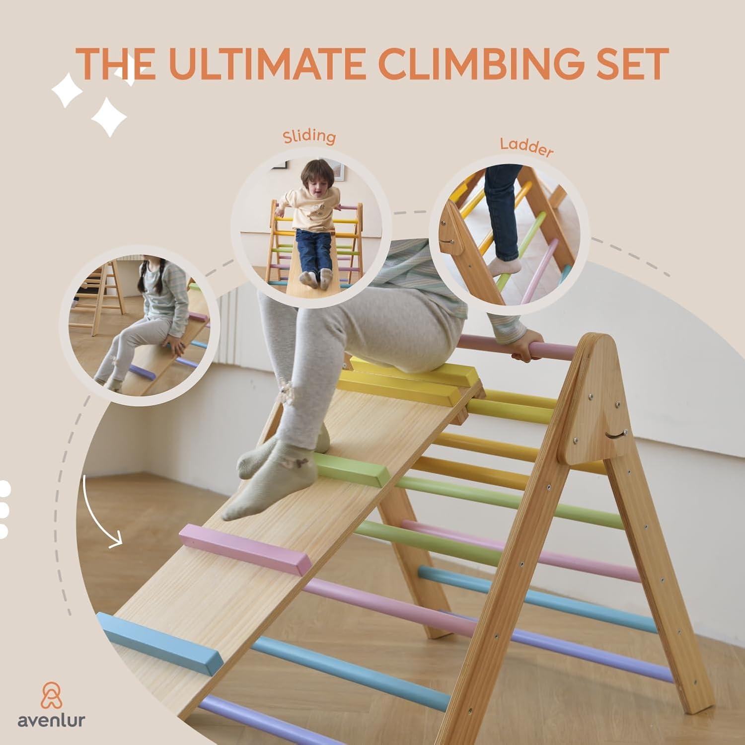 Escalera Triangular Plegable Avenlur Olive 3 en 1 para Niños